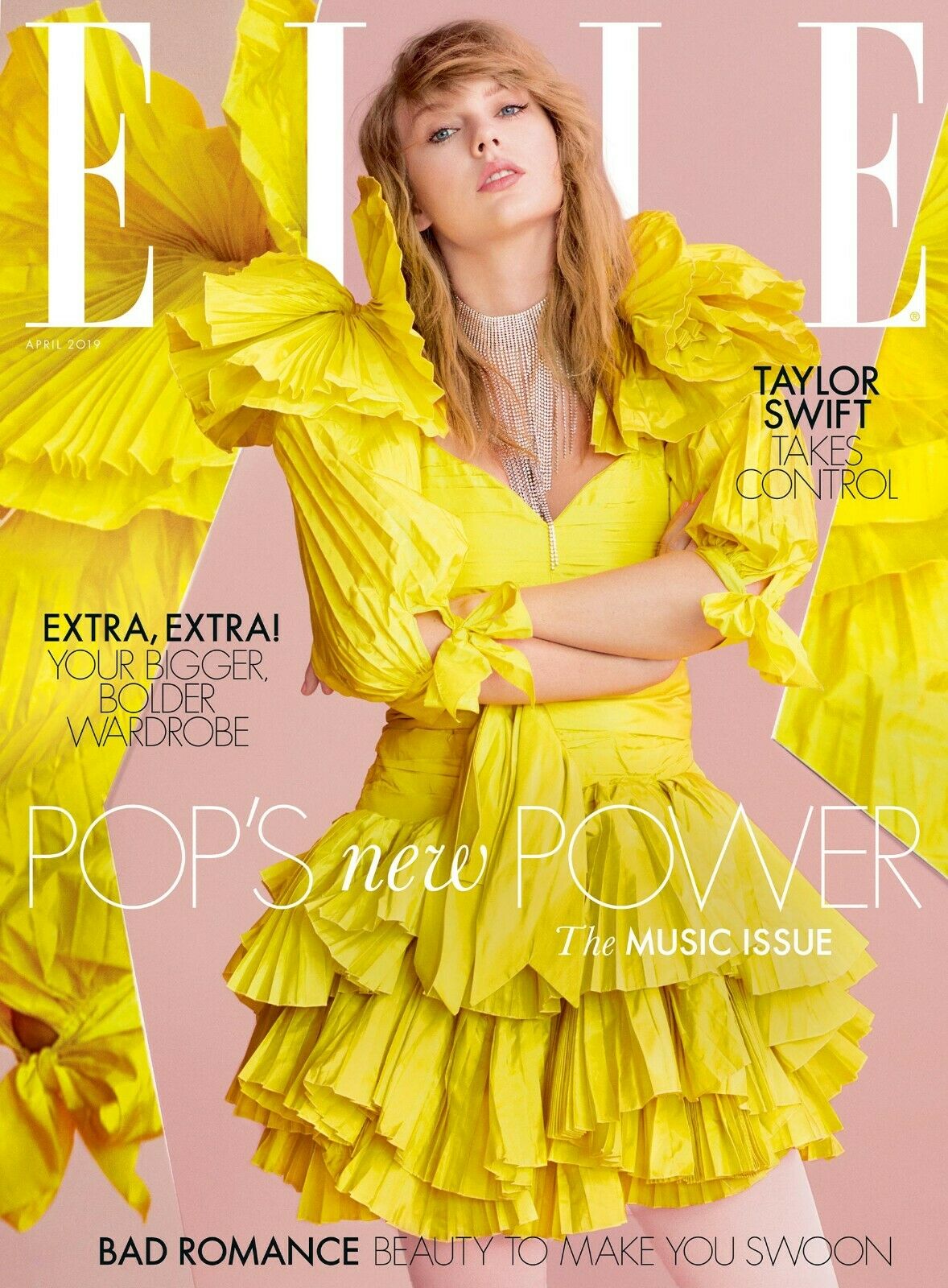 Uk Elle Magazine April 2019 Taylor Swift Cover Feature Adam Lambert
