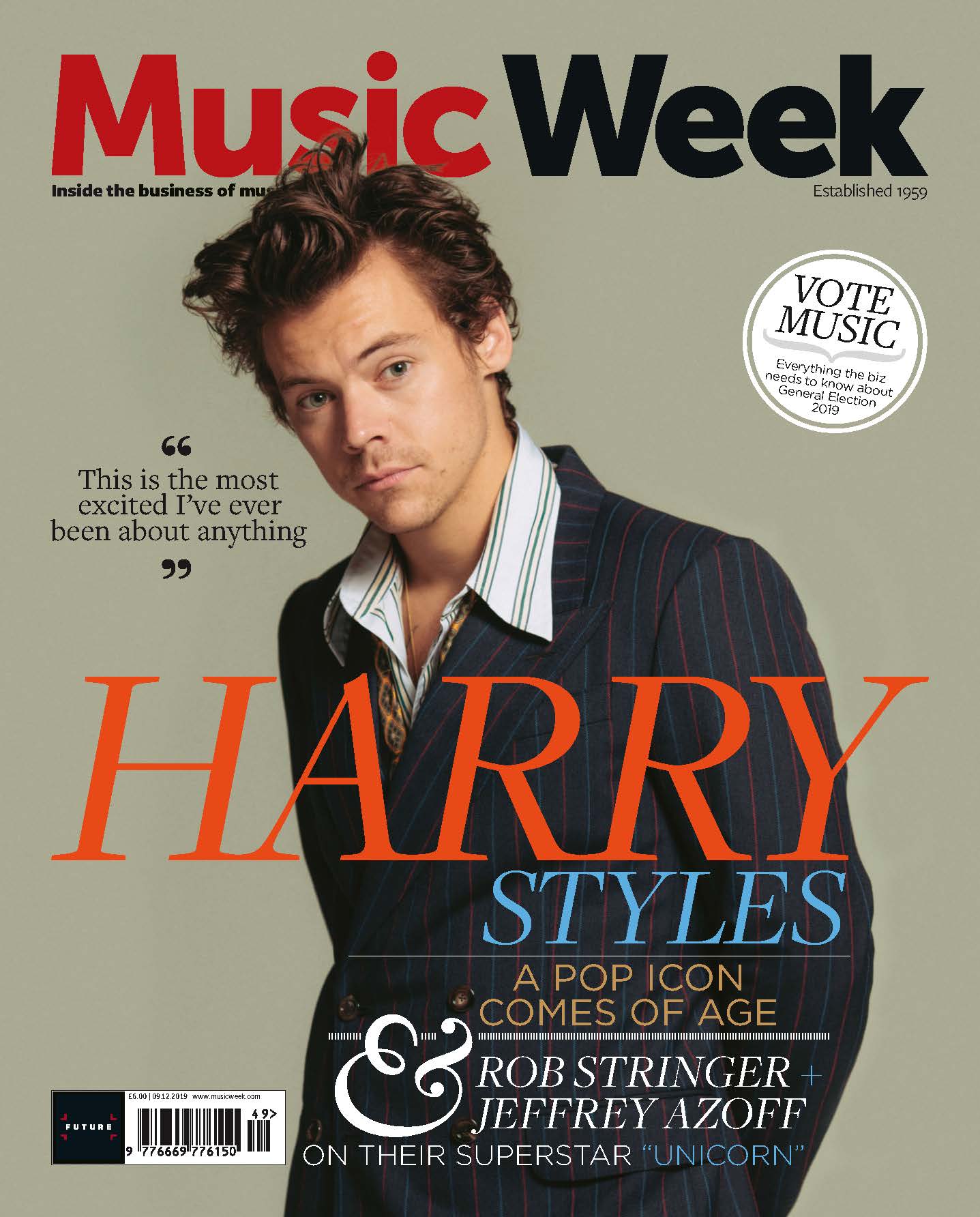 Music Week Magazine December 2019: Harry Styles Cover Exclusive One Di