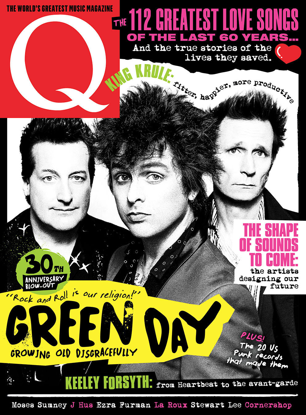 Q Magazine March Green Day Cover Exclusive On Father Of All Yourcelebritymagazines