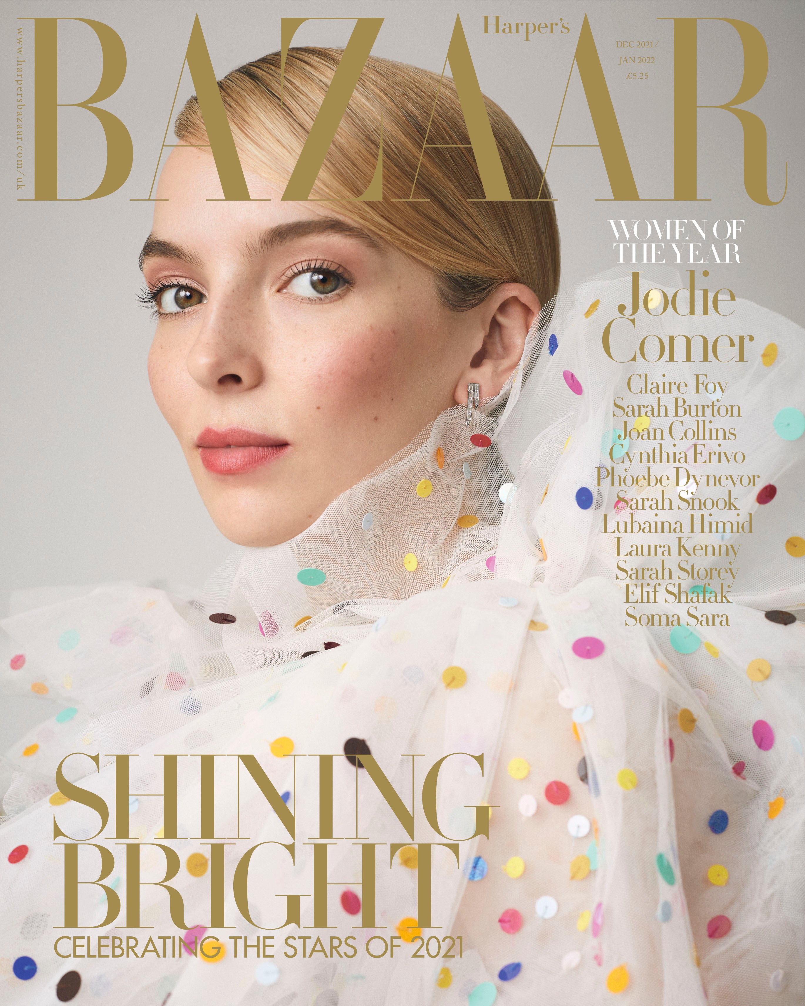 JODIE COMER COVER HARPER'S BAZAAR (UK) DECEMBER 2021 ...