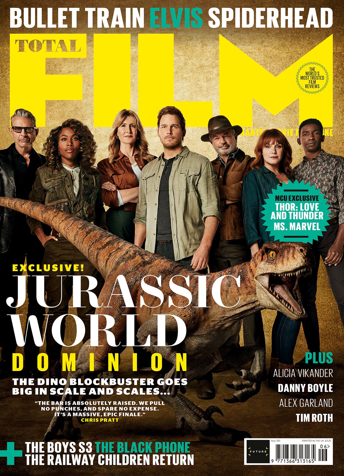 Total Film Magazine June 2022 Issue 325 Jurassic World Dominion Chris Yourcelebritymagazines 