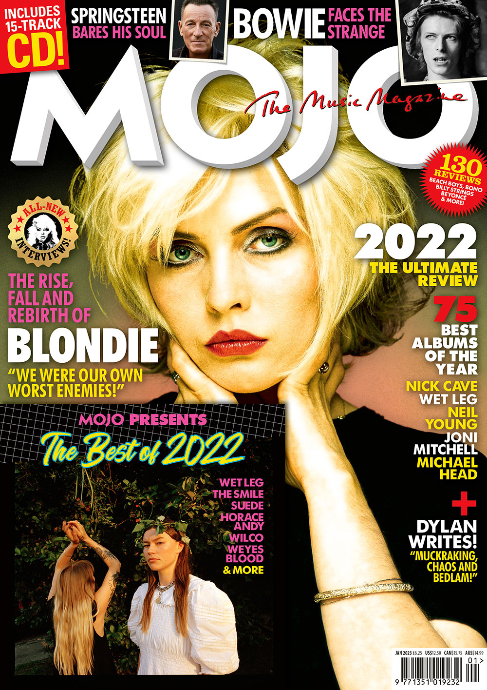 MOJO Magazine 350 January 2023 BLONDIE David Bowie Nick Cave YourCelebrityMagazines