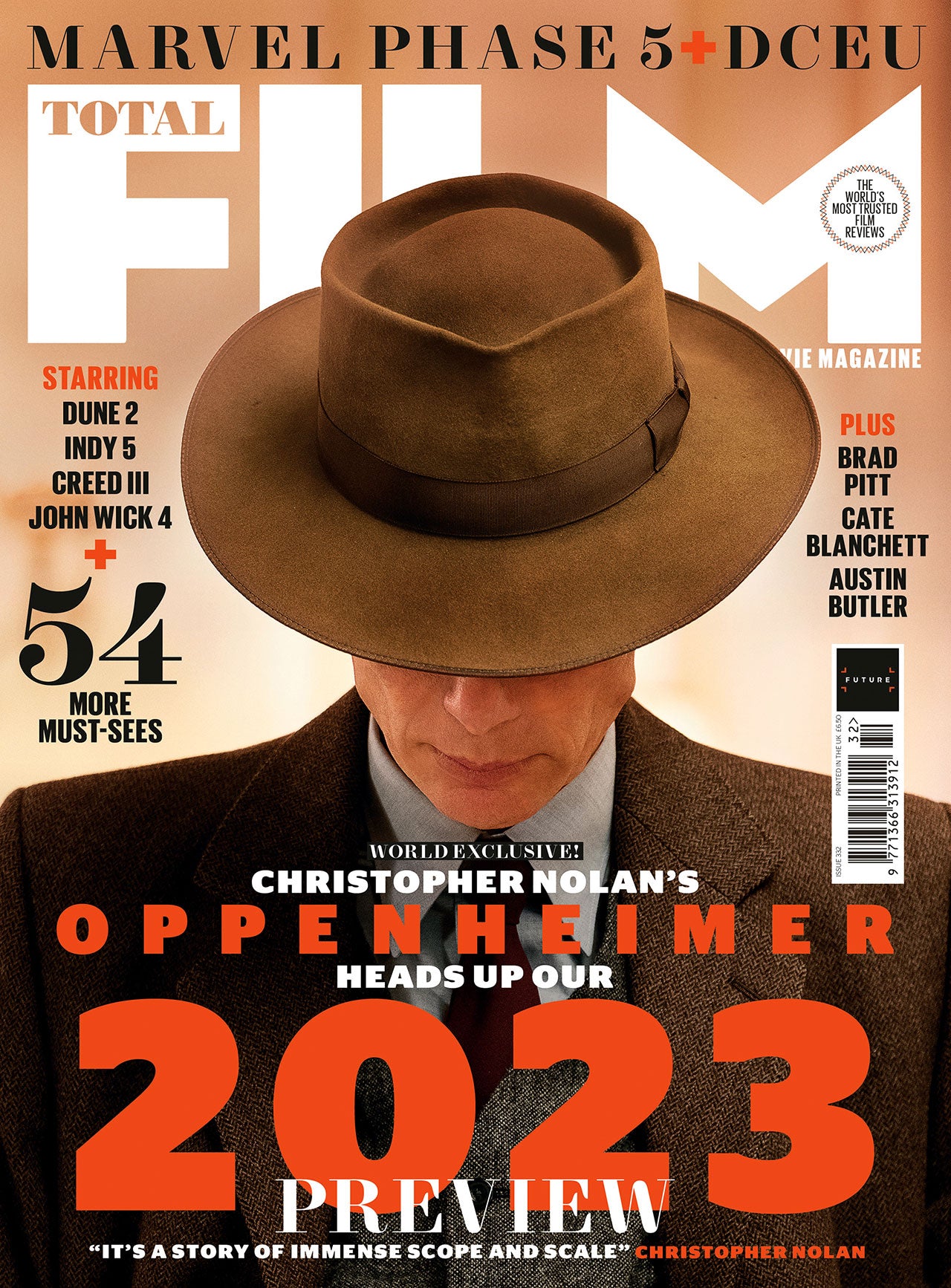 TOTAL FILM Magazine 332 OPPENHEIMER CILLIAN MURPHY WORLD EXCLUSIVE