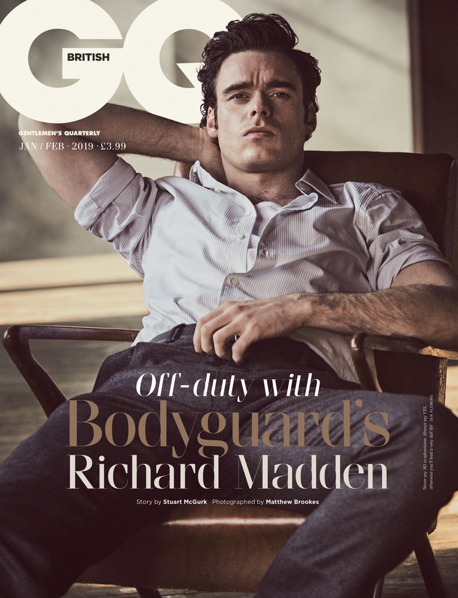 BRITISH GQ MAGAZINE - JANUARY 2019 - RICHARD MADDEN COVER AND FEATURE ...