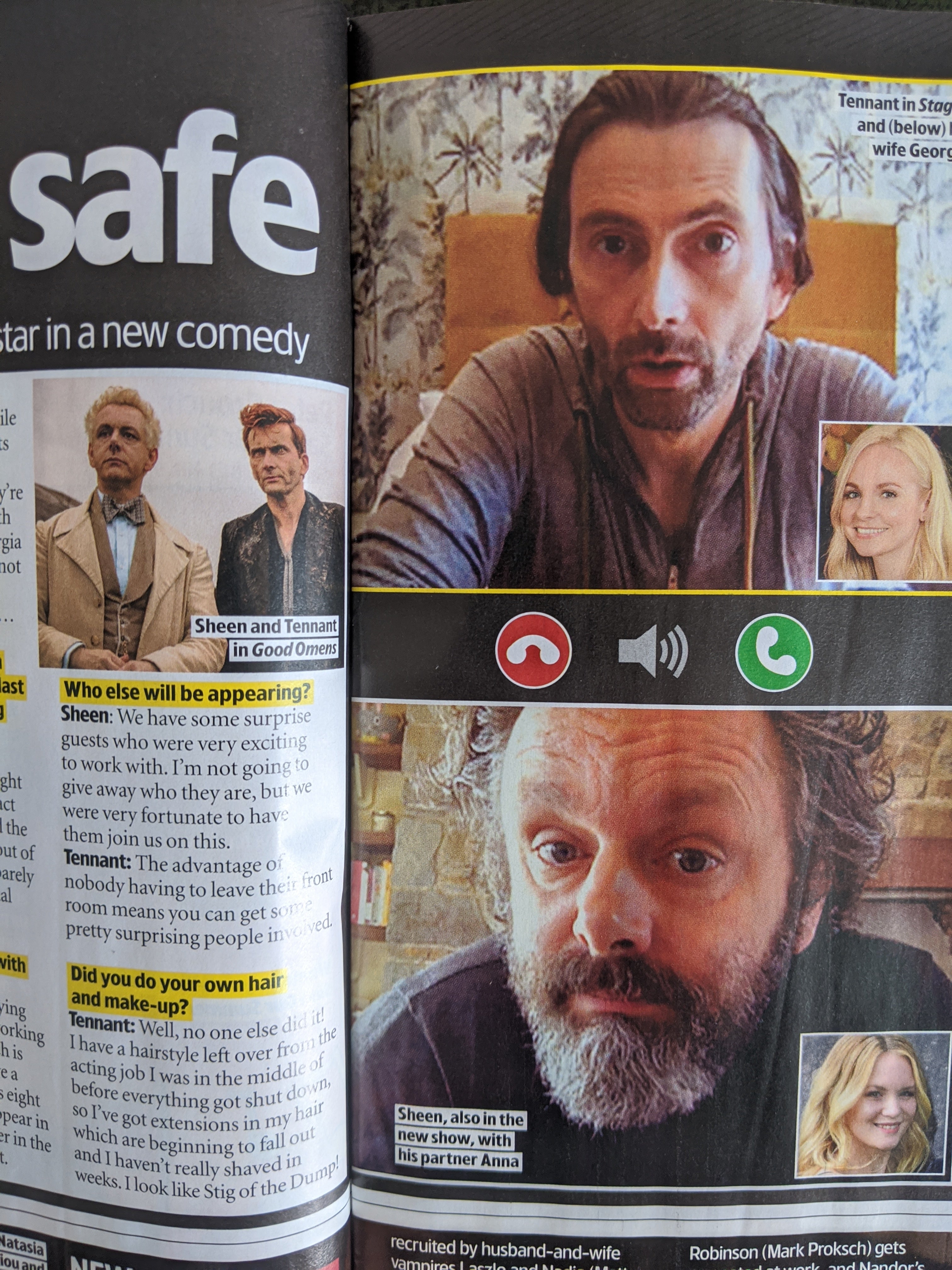 Tv And Satellite Magazine June 2020 David Tennant Michael Sheen Good Ome Yourcelebritymagazines