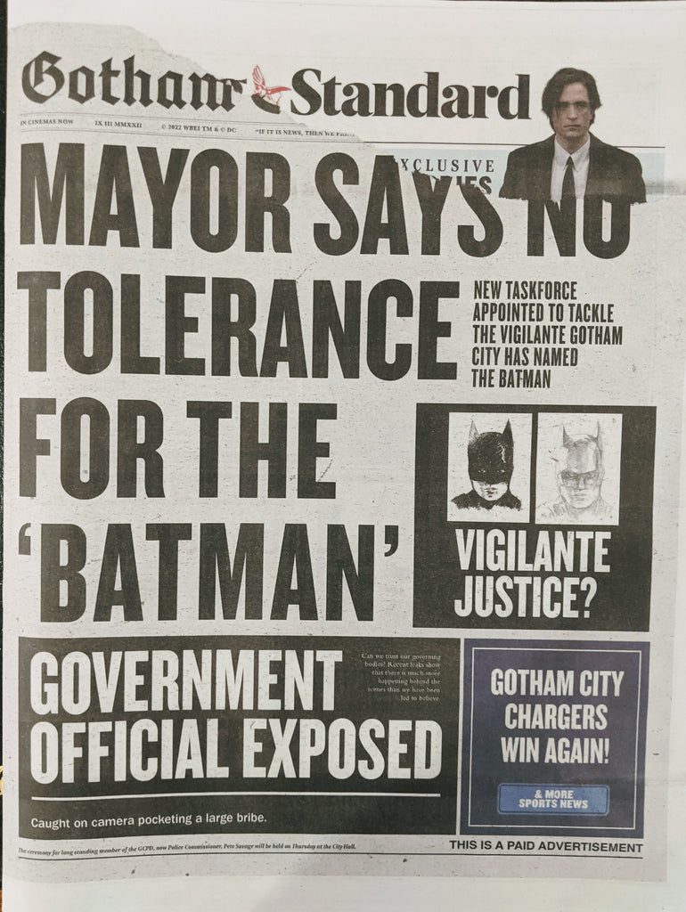 THE BATMAN - London Gotham Evening Standard Robert Pattinson Promo New -  YourCelebrityMagazines