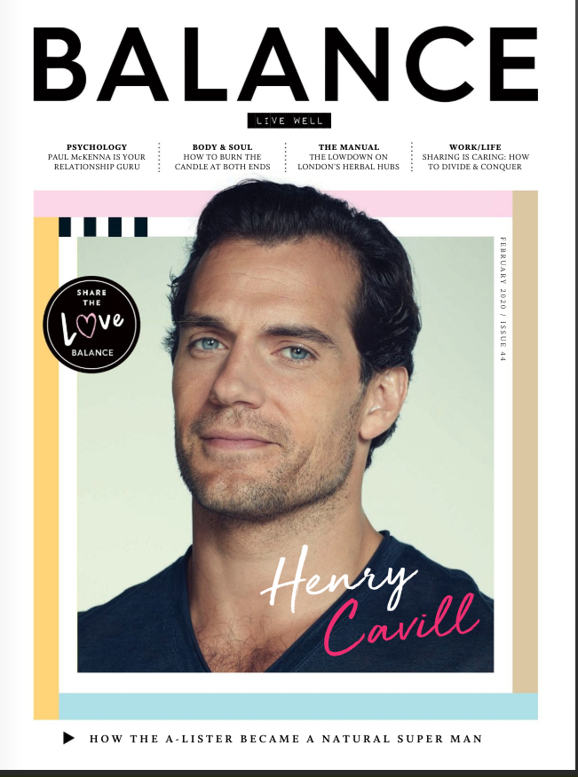 Uk Balance Magazine Feb 2020 Henry Cavill Cover Yourcelebritymagazines