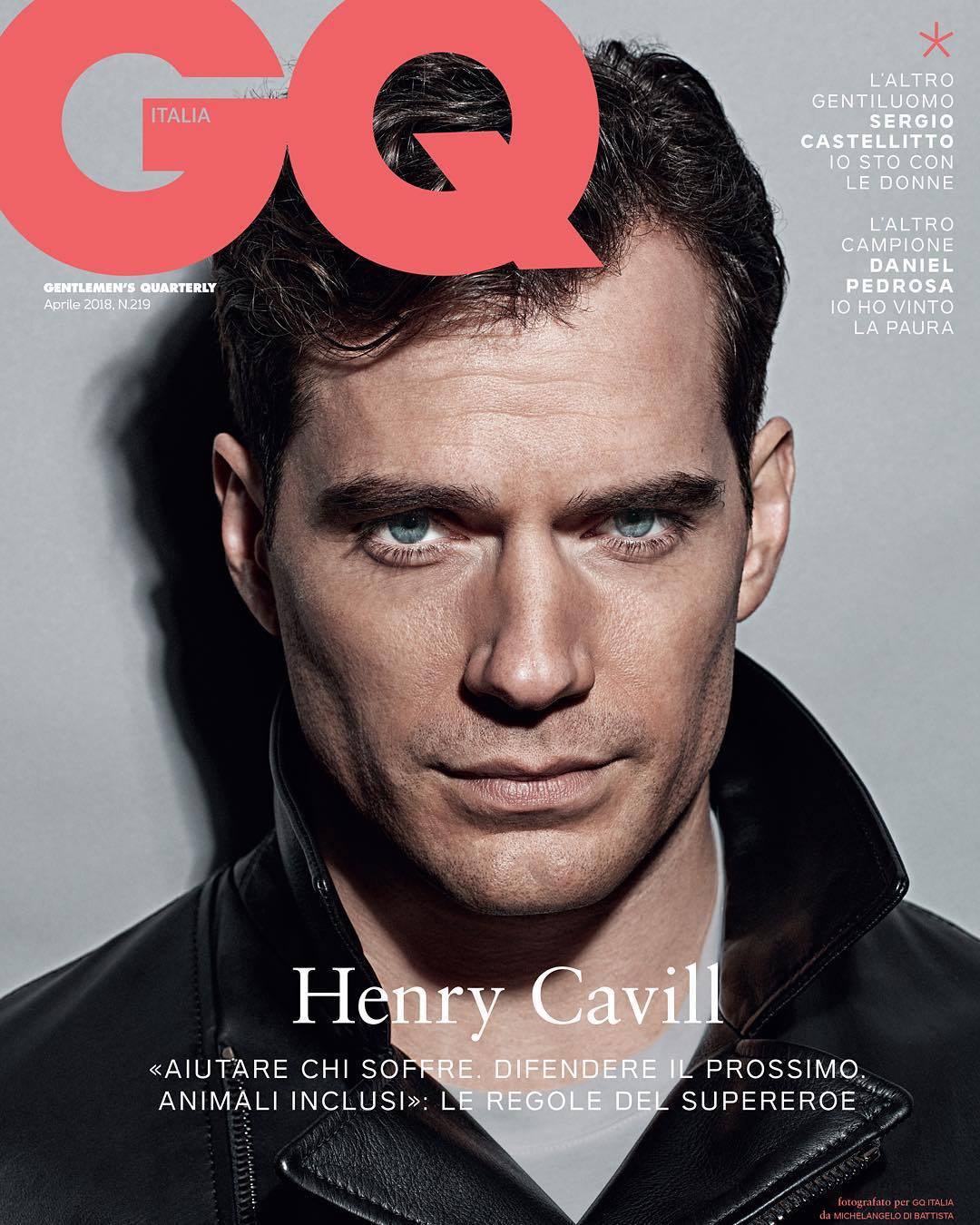 GQ Magazine ITALY ITALIA April 2018 Henry Cavill Sergio Castellitto Da ...