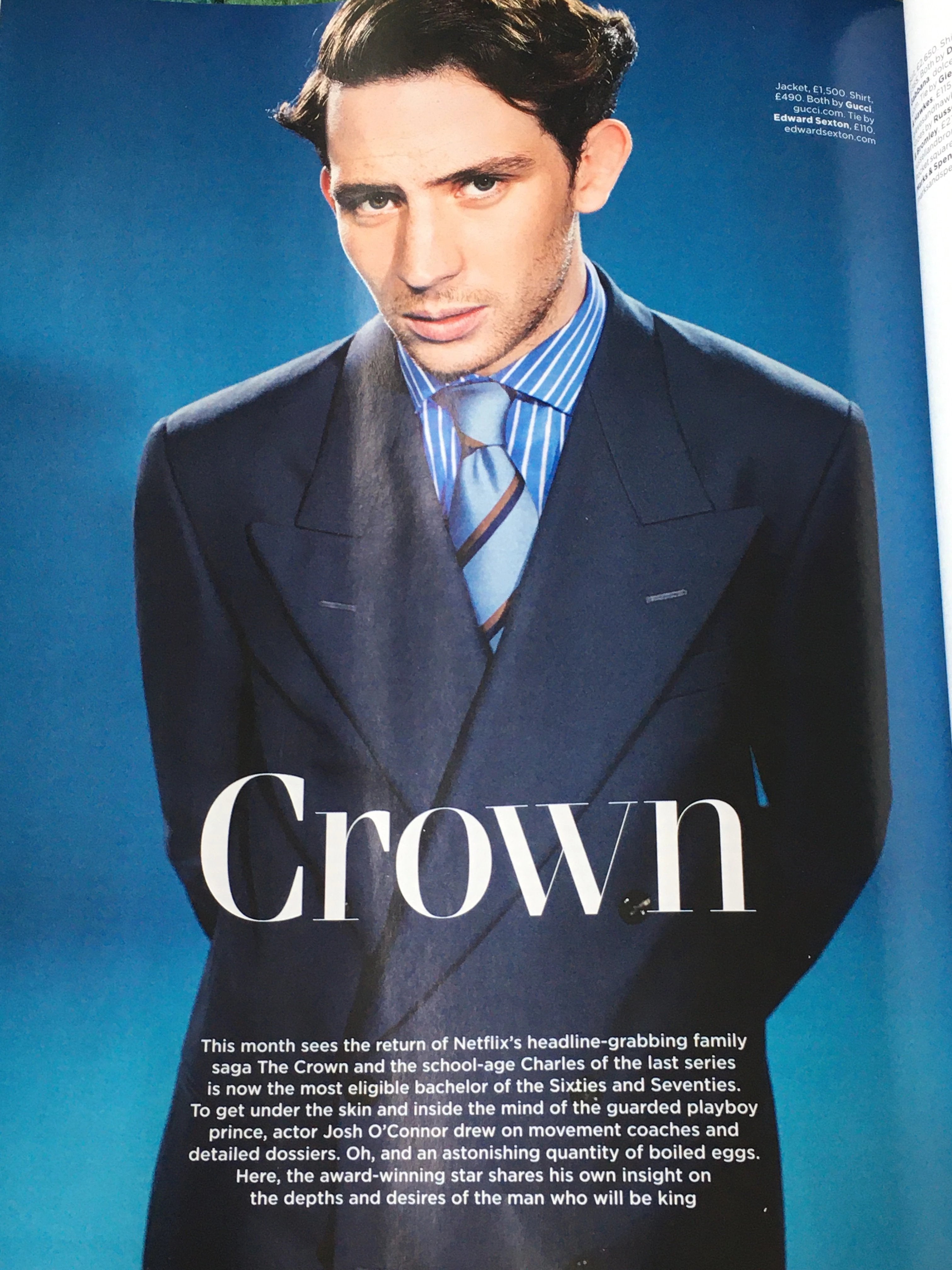 British Gq Magazine December 19 Josh O Connor The Crown Yourcelebritymagazines