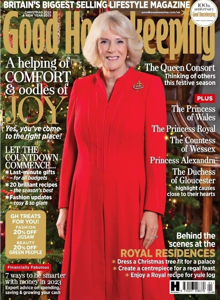 Good Housekeeping (UK) Christmas 2022 Queen Consort Camilla Parker