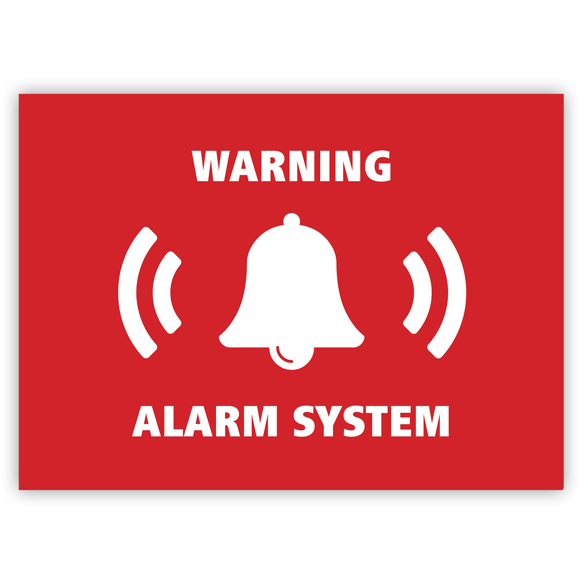 Alarm System Stickers Red 7.4 x 5.2cm Gobrecht & Ulrich