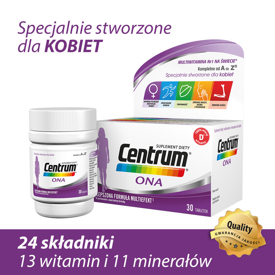 Centrum Ona Witaminy I Minerały Dla Kobiet Suplement Diety 30 Tabletek Perfumeria 7005