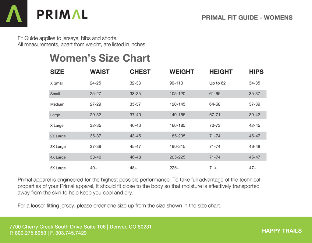 Sizing Chart – The Ride Collective