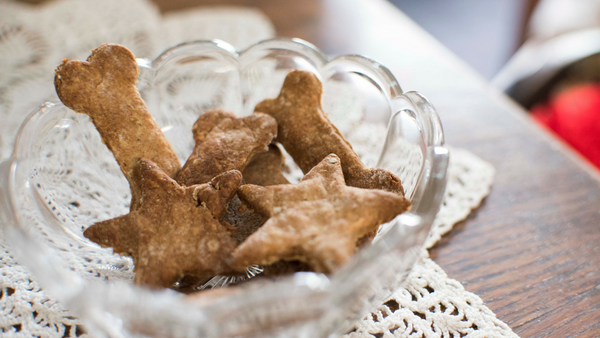 Tail Waggin' Peanut Butter Dog Biscuits take center stage