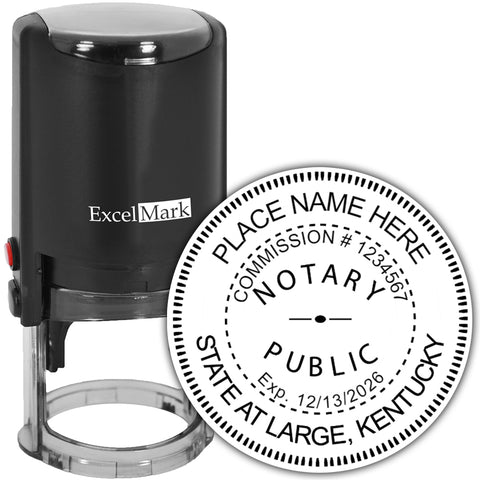 Kentucky Notary Stamp - Round Self-Inking – NotaryStamp.com