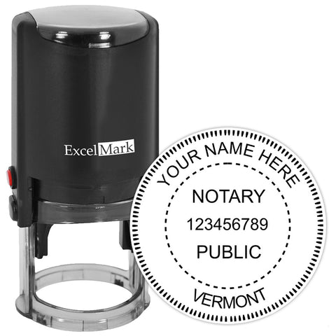 Round Vermont Notary Stamp – NotaryStamp.com