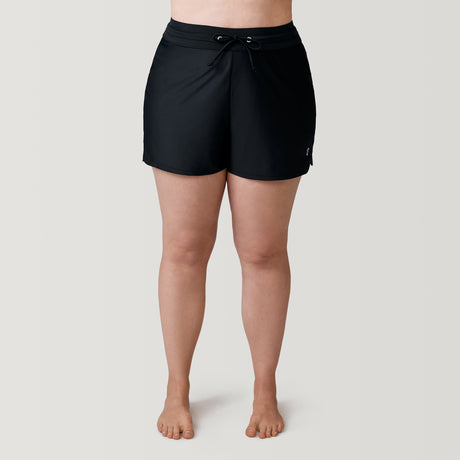 Women's Plus Size 9 Black Elastic Waist Boardshort