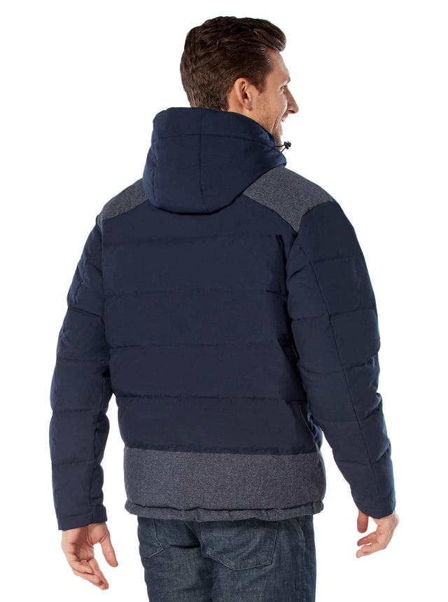 mens down quilted jacket