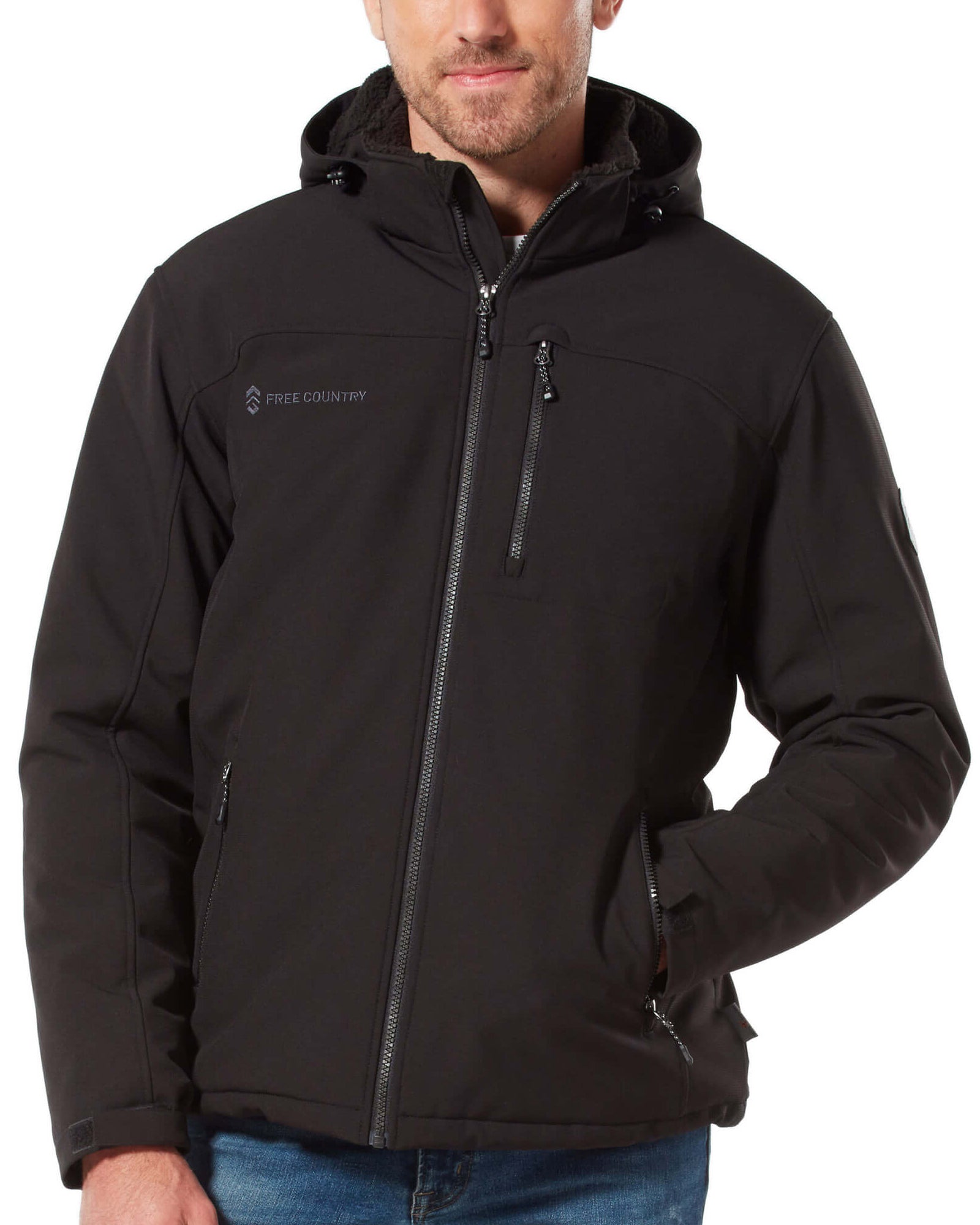 free country hooded water resistant lightweight softshell jacket