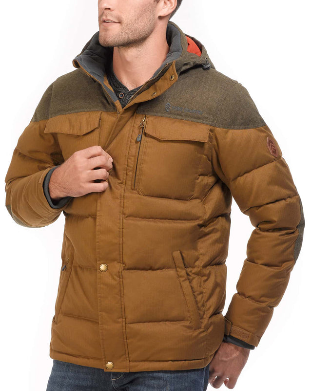 mens down quilted jacket