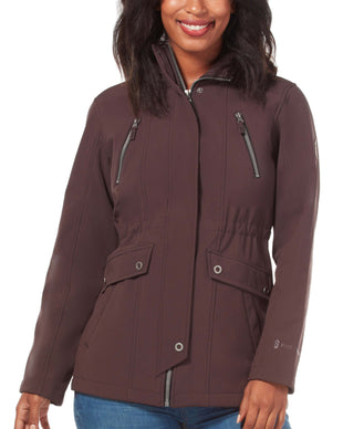 free country women's softshell jacket with detachable hood