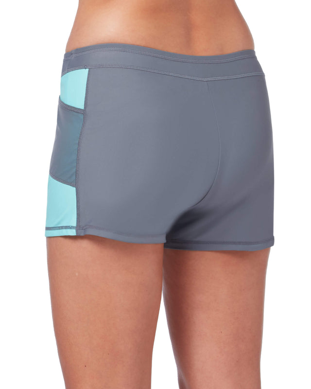 womens grey swim shorts