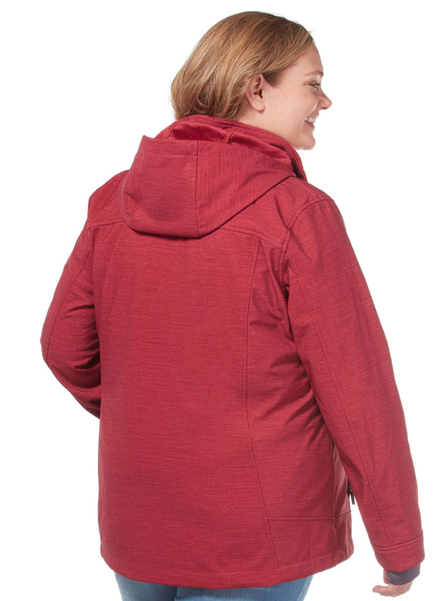 free country women's softshell jacket with detachable hood