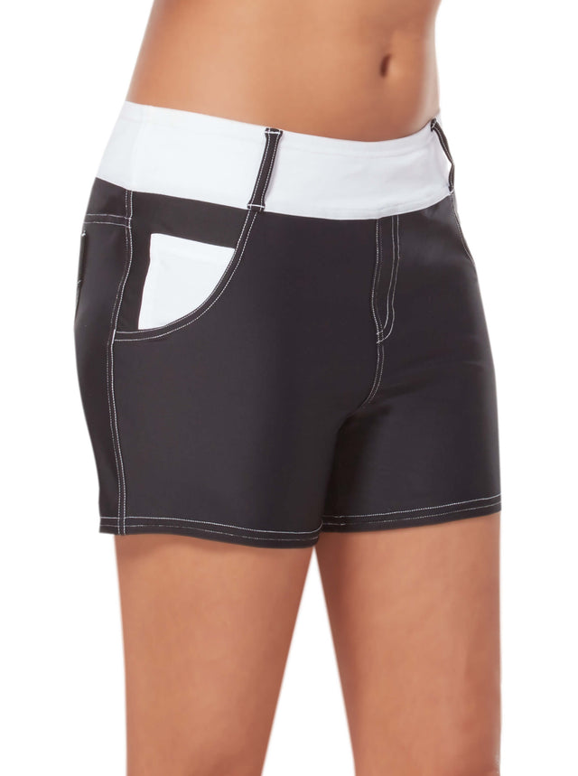 womens grey swim shorts