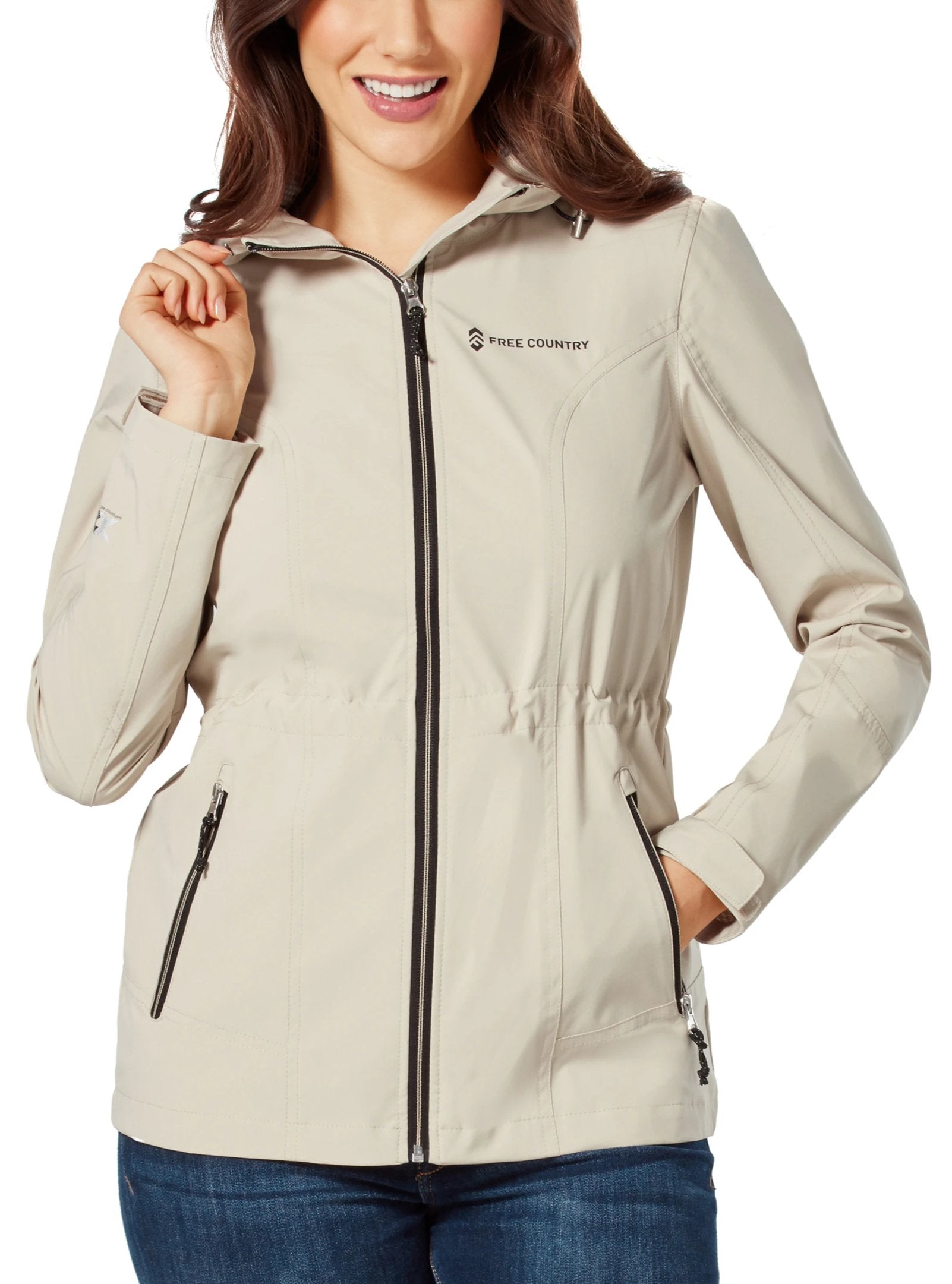 waterproof women's rain anorak jacket