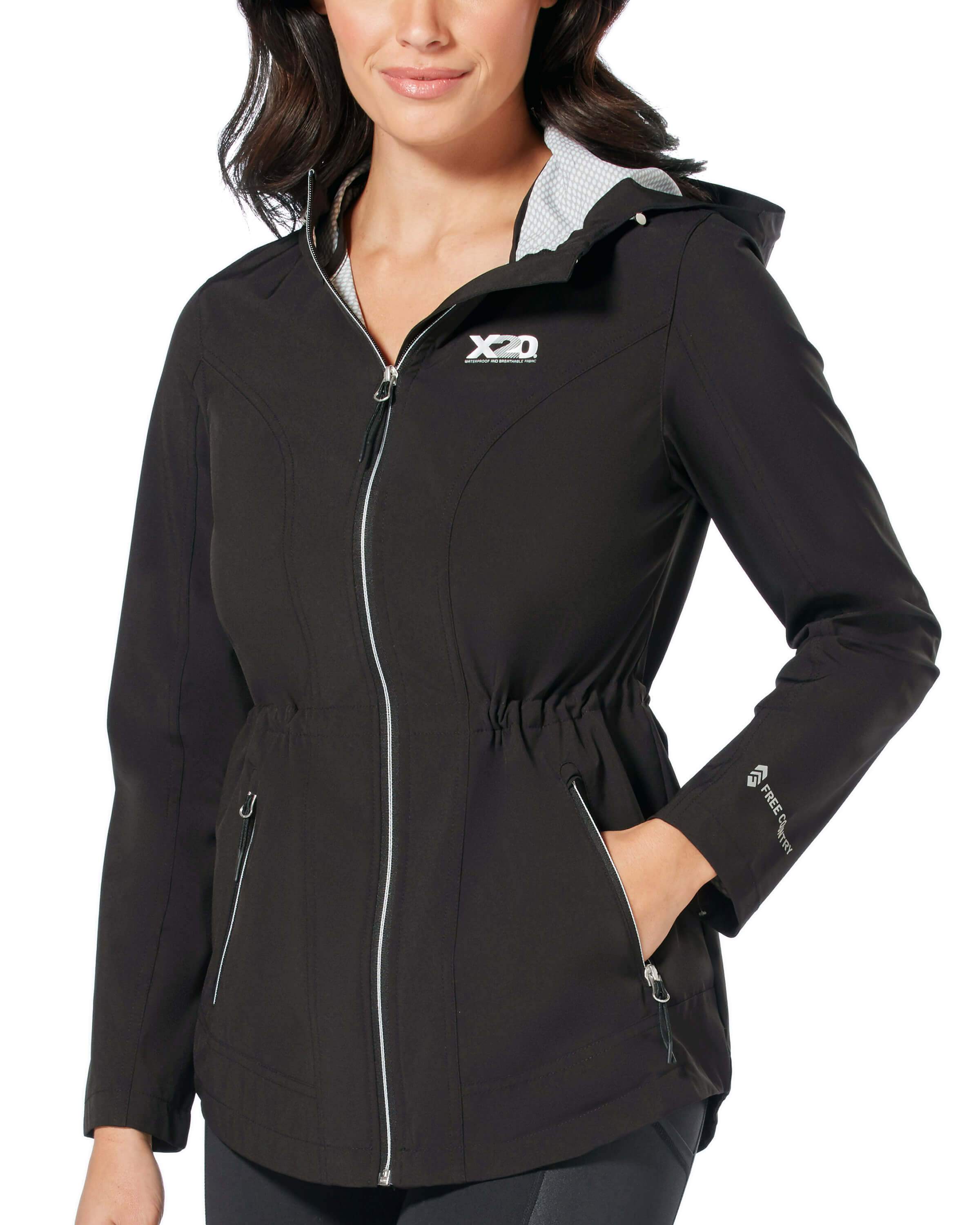 waterproof women's rain anorak jacket