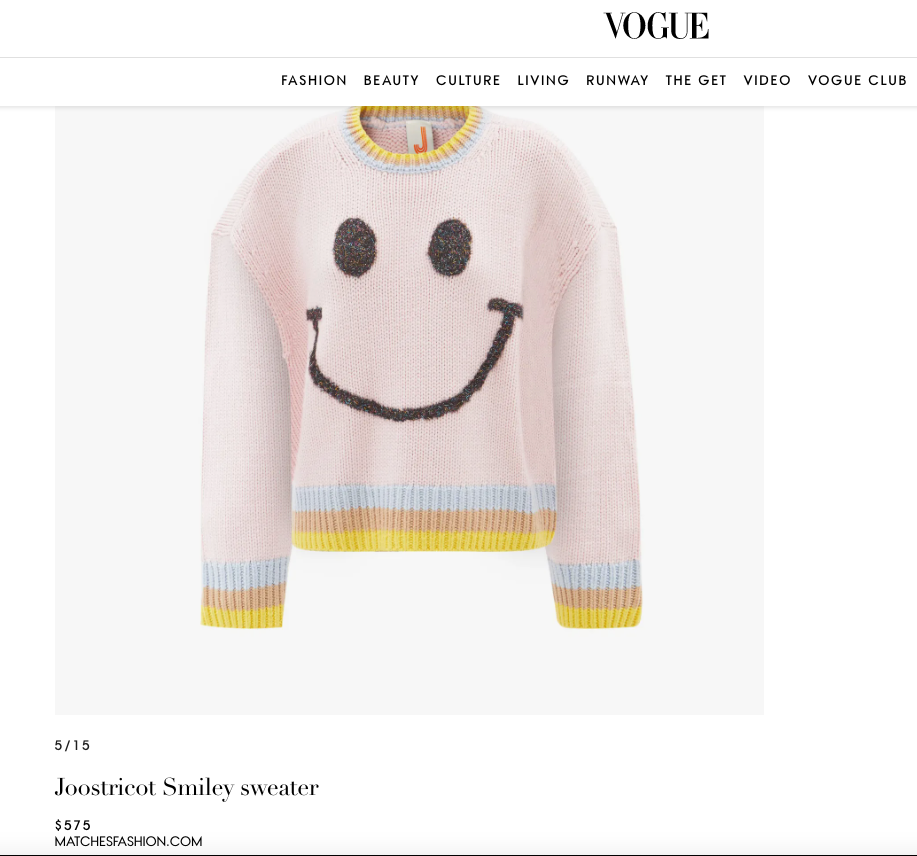 JOOSTRICOT Smiley sweater - Matchesfashion.com