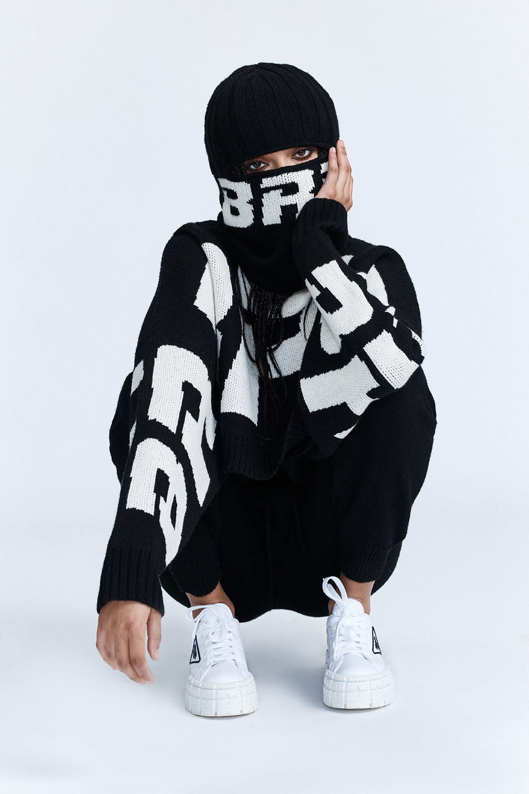 Brrrr- Black-White-Cropped-Sweater