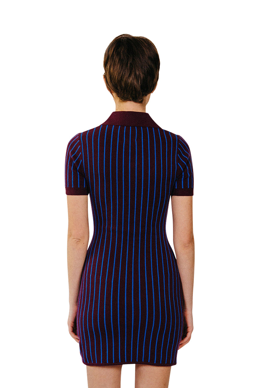 pinstripe mini dress