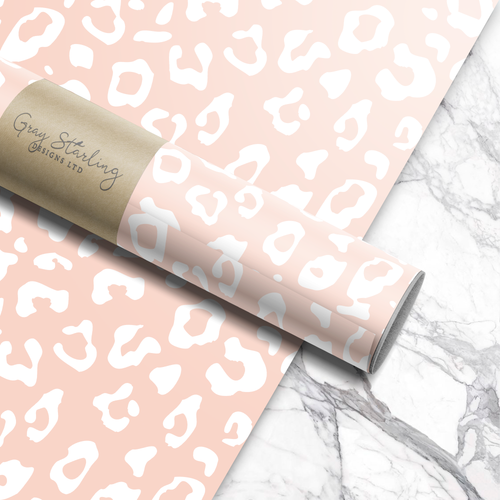 pink and gray wrapping paper