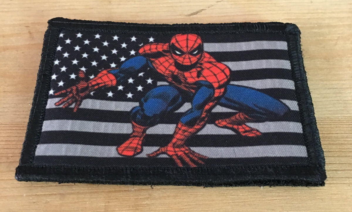 Spiderman USA Flag Morale Patch | Custom Velcro Morale Patches