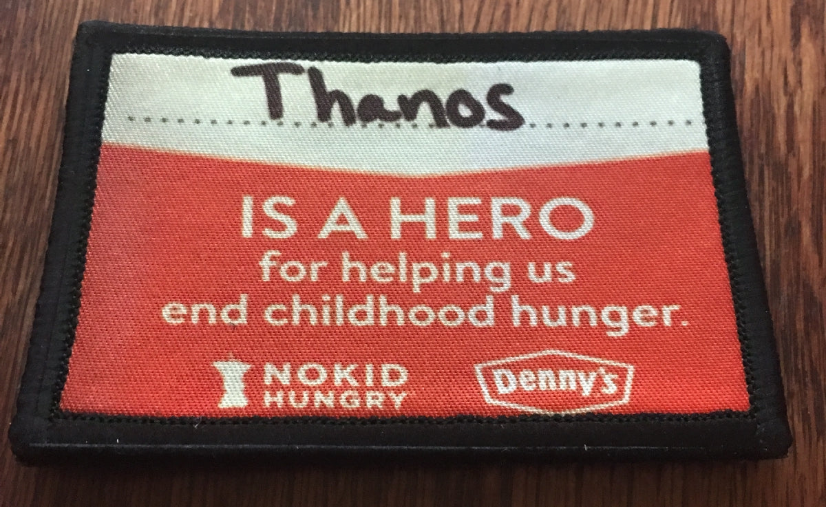 Thanos End Child Hunger Name Tag Morale Patch Morale Patches Redheaded T Shirts 