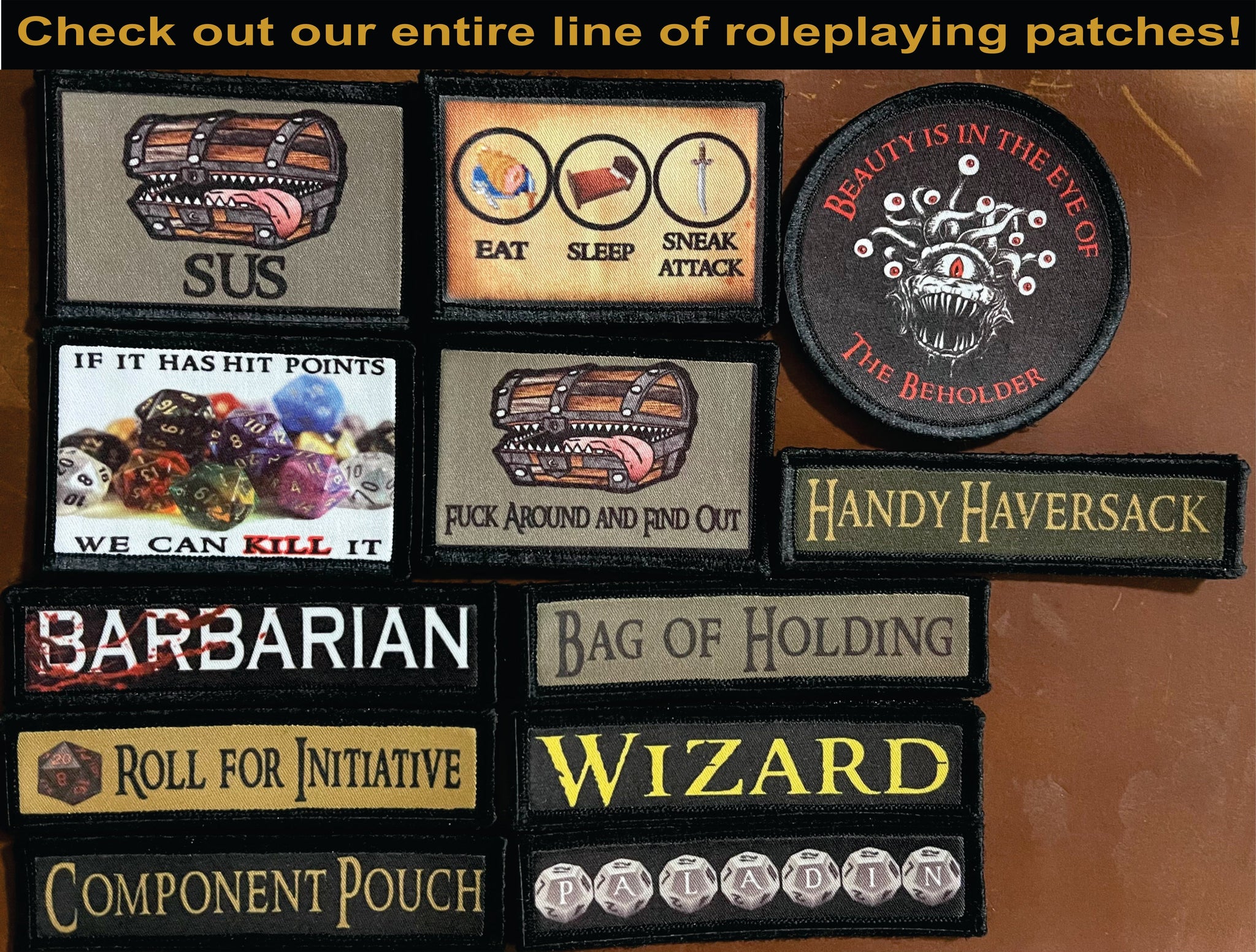 Wizard DND Roleplaying Velcro Patch | Velcro