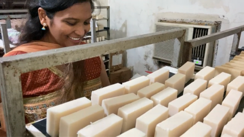 700 Rivers Founder shown with drying all natural soaps