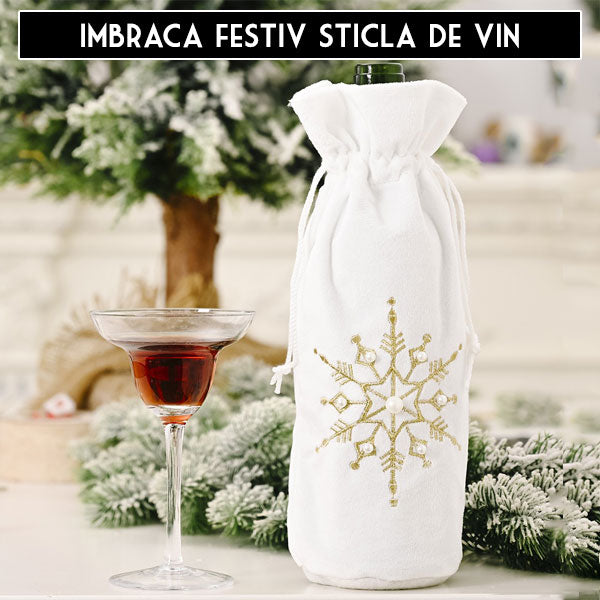 husa festiva pentru sticla de vin