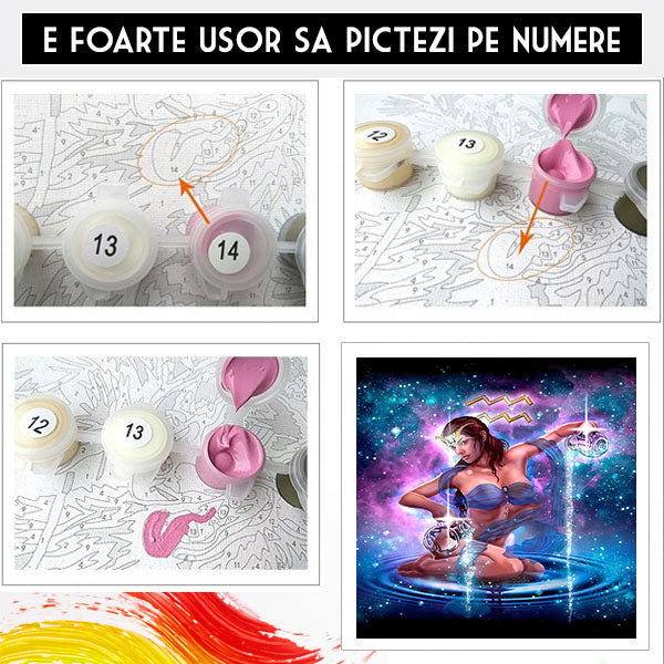 Kit Pictura Numere Zodiac - Varsator