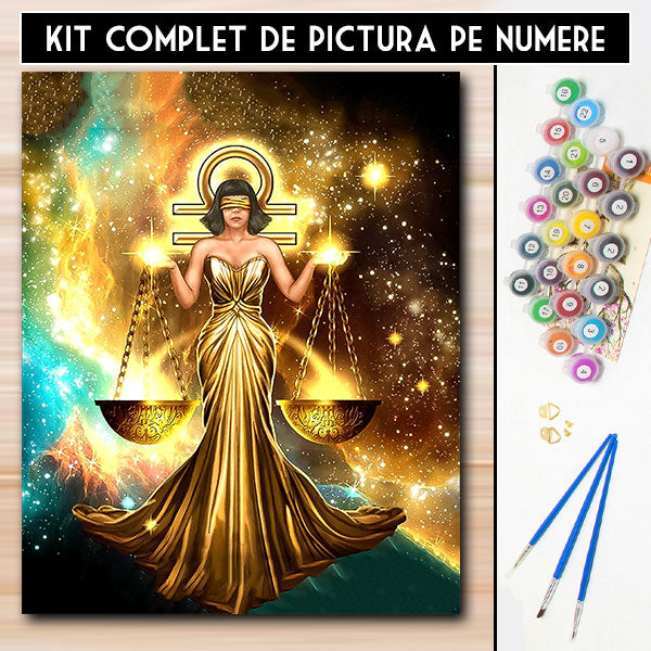 Kit Pictura Pe Numere Zodiac - Balanta