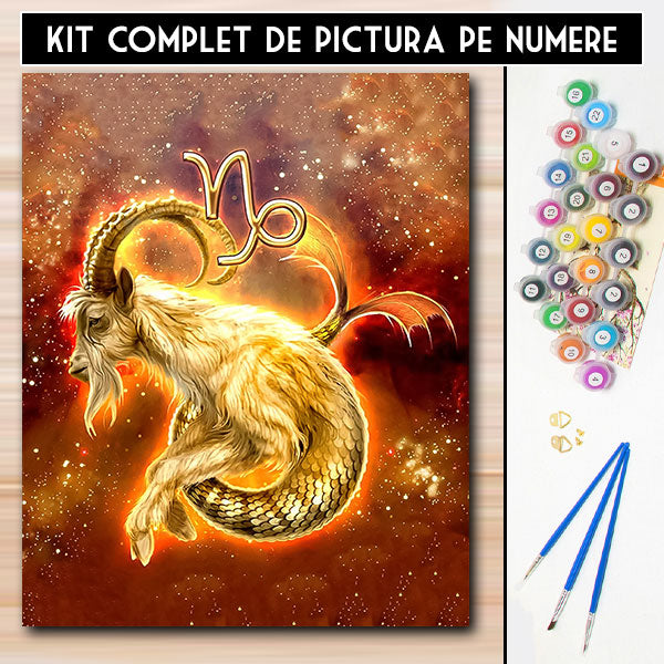 Kit Pictura Pe Numere Zodiac - Capricorn