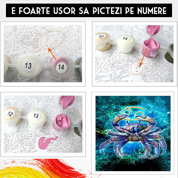 Kit Pe Numere Zodiac - Rac