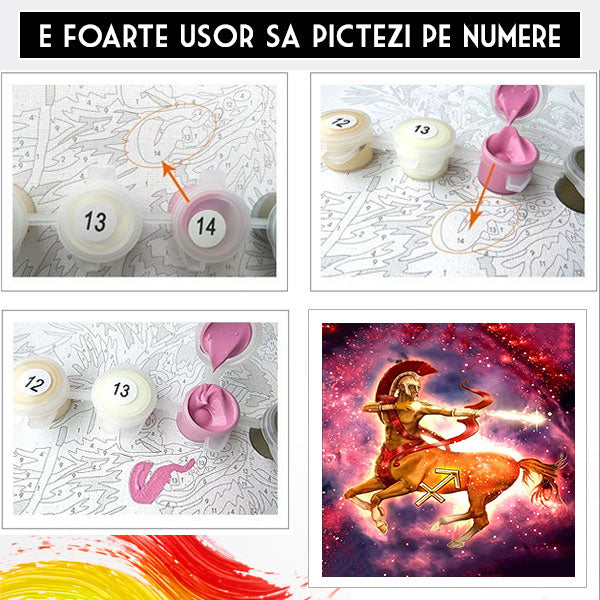 Kit Pictura Numere Zodiac - Sagetator