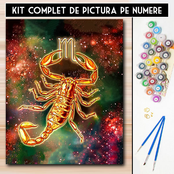 Kit Pictura Pe Numere Zodiac - Scorpion