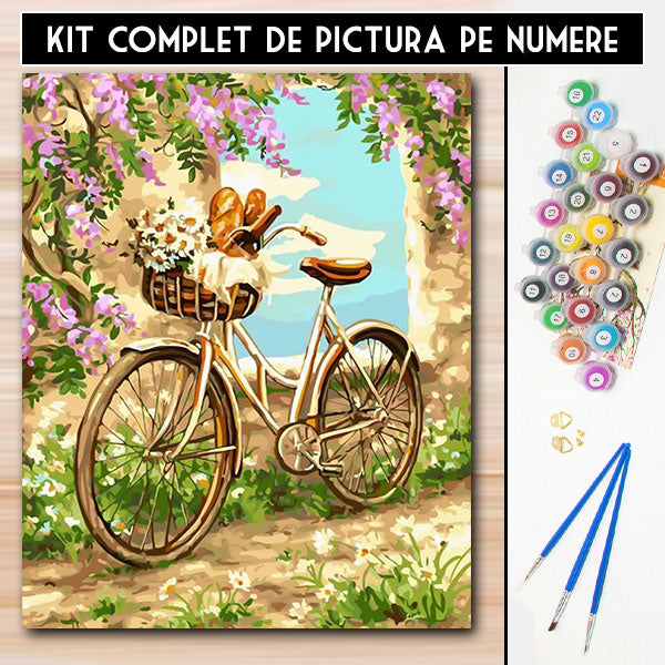 Kit pictura pe numere - Inconjurata de flori