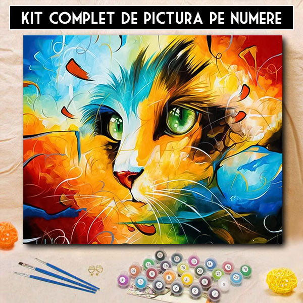 Kit pictura pe numere - Privirea felinei
