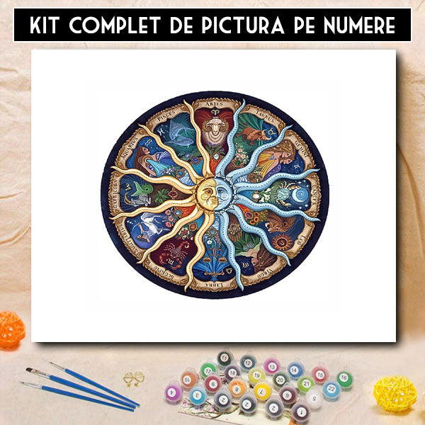 Kit pictura pe numere - Zodiacul