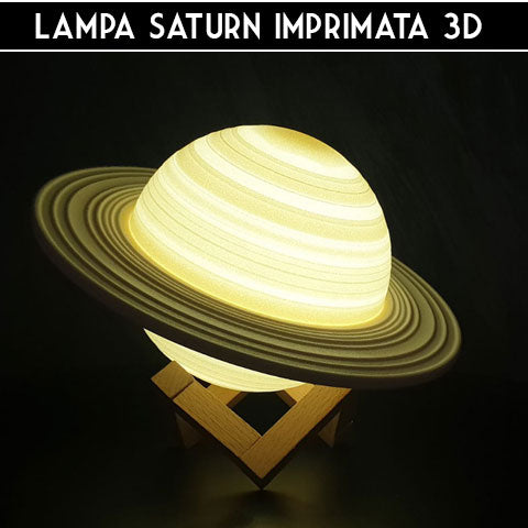 lampa saturn 3d cu 16 culori