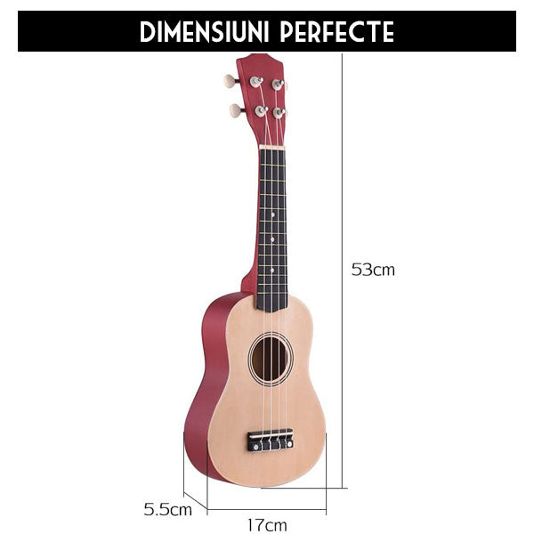 ukulele din lemn de tei